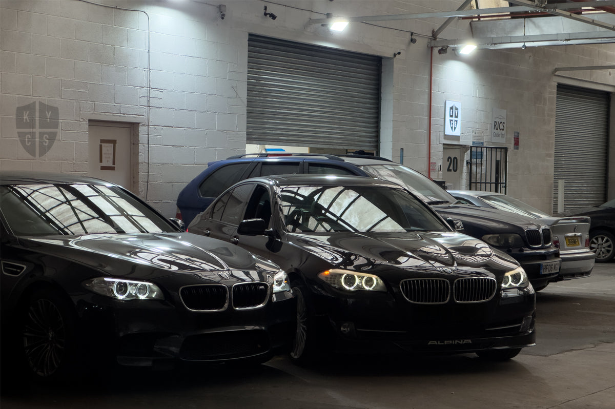 F10 M5 & Alpina B5 with full refurbishments on both headlights
