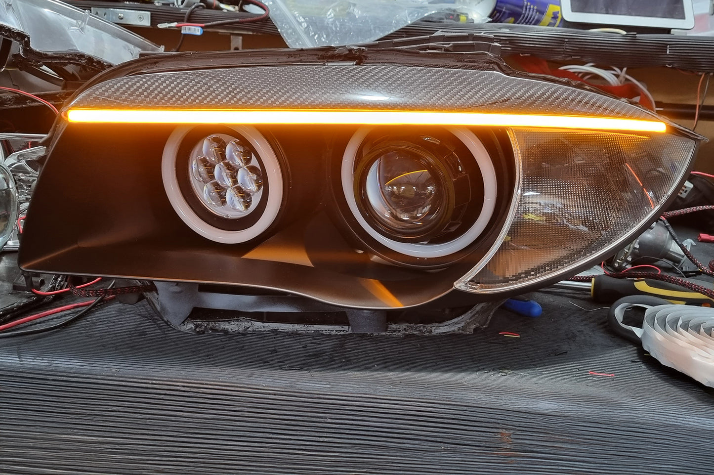 E87 & E81 E82 E88 Pre LCI - Round Angel Eyes (BMW 1 Series & 1M Halogen Headlights)