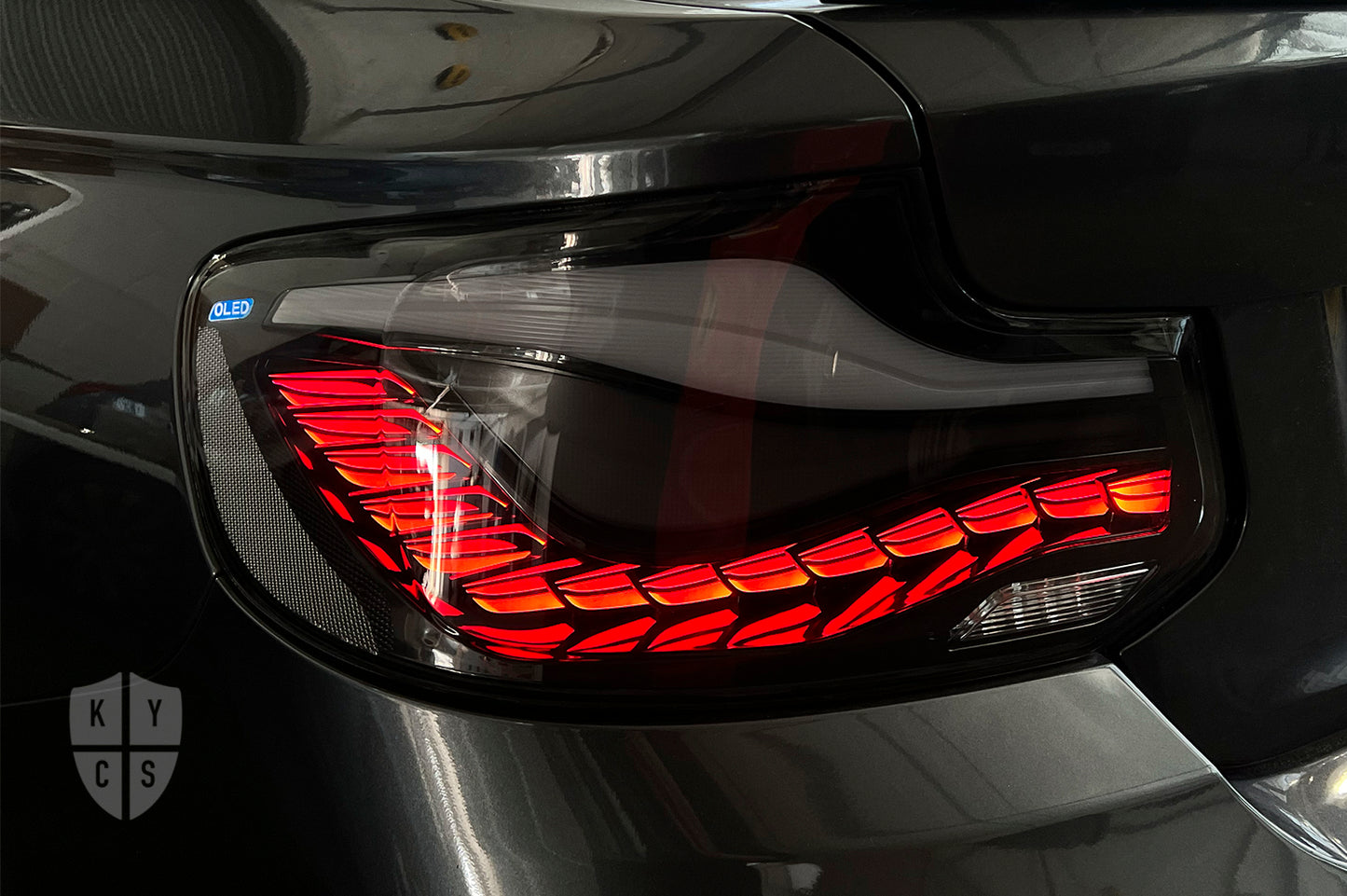 BayOptiks - BMW F22 F23 F87 2 Series & M2 Tail Lights - Sequential OLED GTS Style (Smoked)