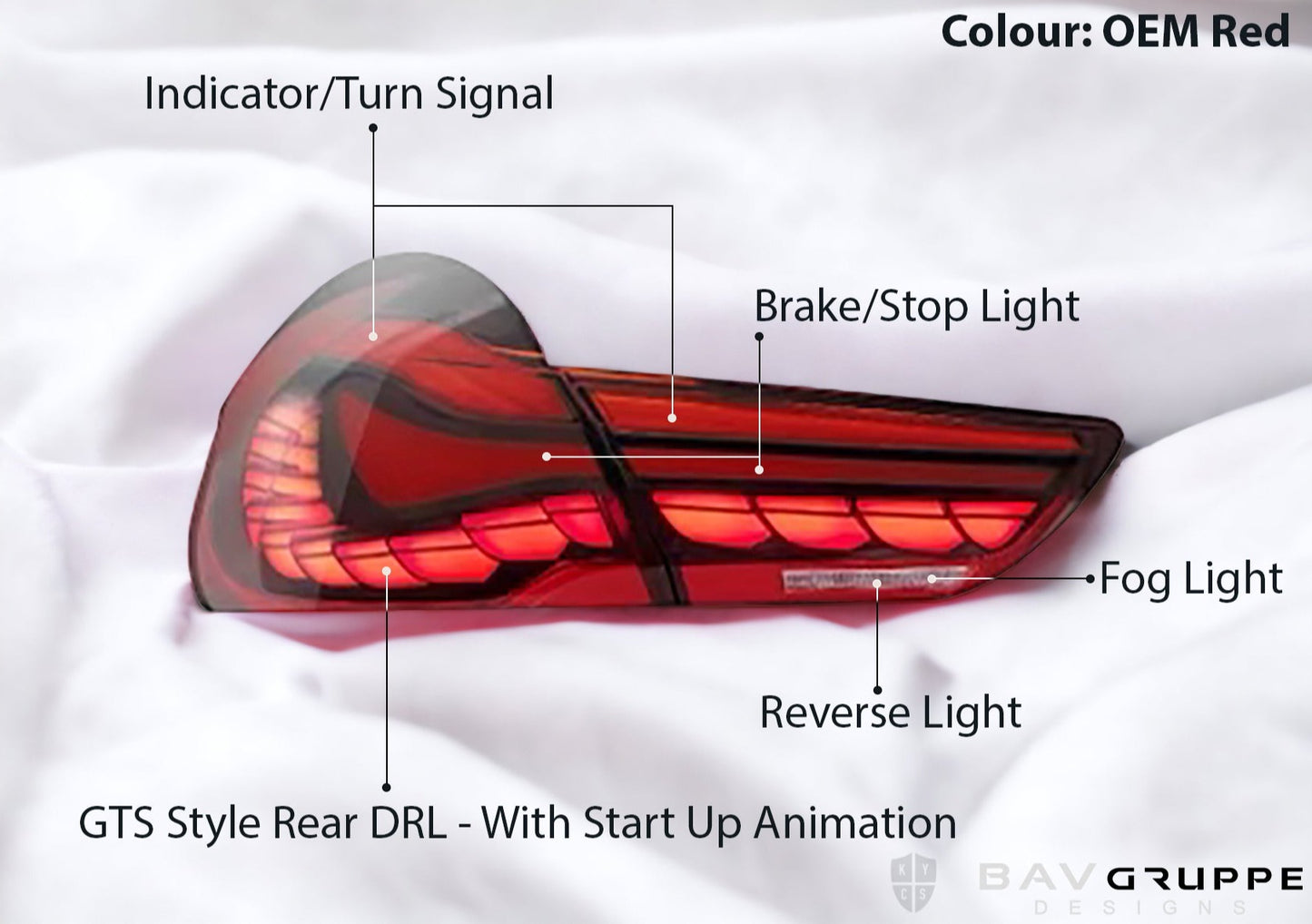 BMW M6 & 6 Series F06/F12/F13 GTS Style OLED Tail Lights - PREORDER