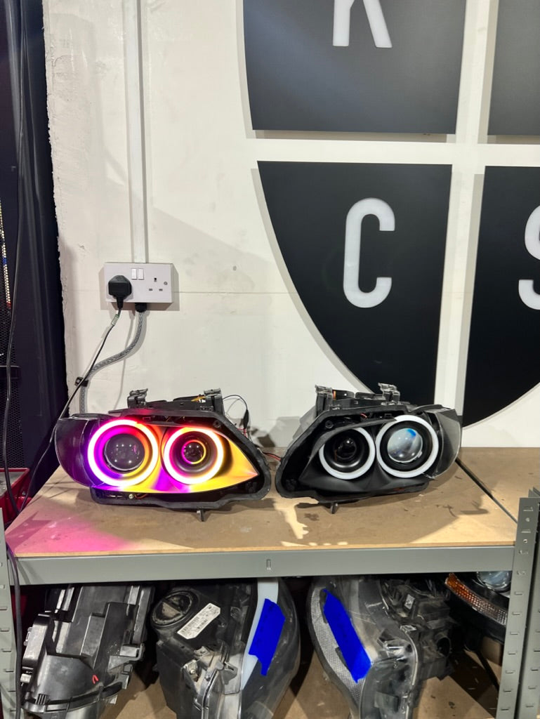 Prebuilt - E9x M3, E92/E93 Pre LCI (KYCS Full Circle Colour Chasing Angel Eyes)