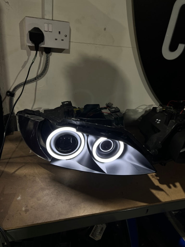 Prebuilt - E9x M3, E92/E93 Pre LCI (KYCS Full Circle Switchback Angel Eyes)