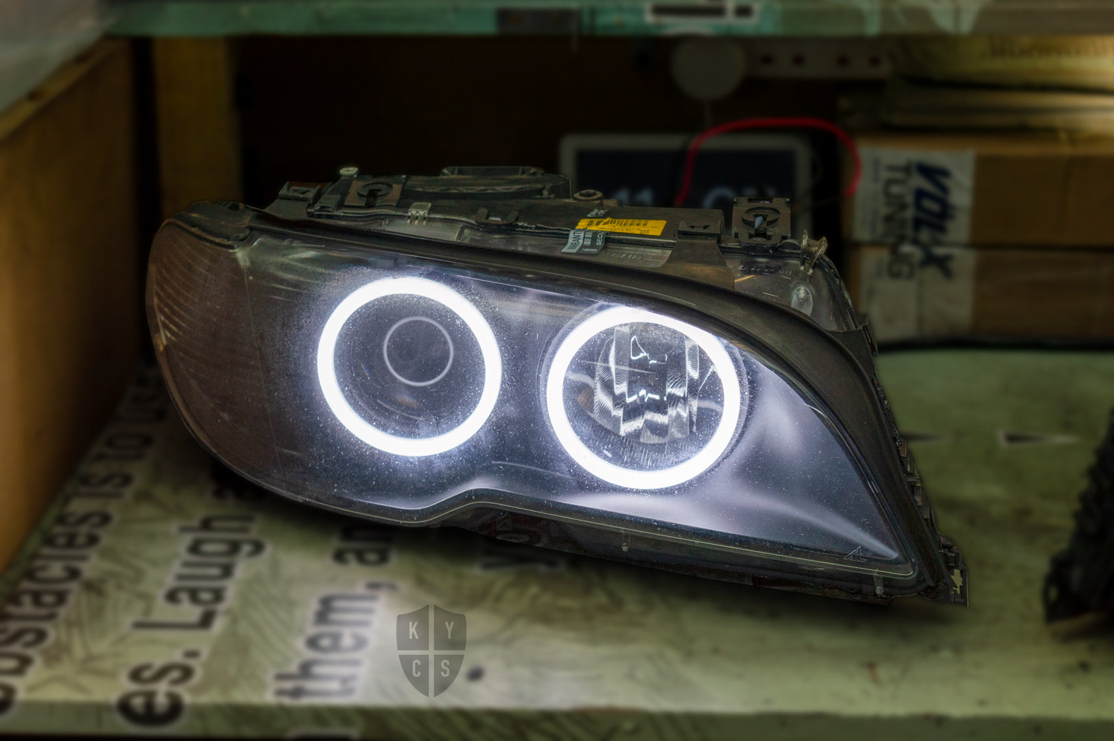 Headlight options on the above vehicle: KYCS (white) angel eyes | Classic blackout
