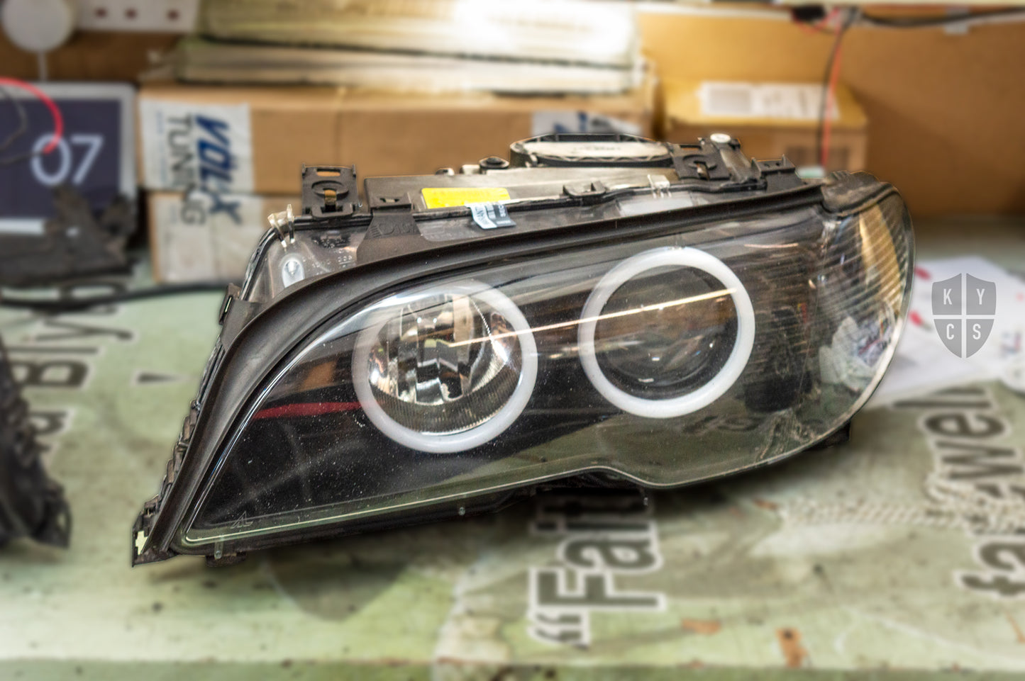 Headlight options on the above vehicle: KYCS (white) angel eyes | Classic blackout