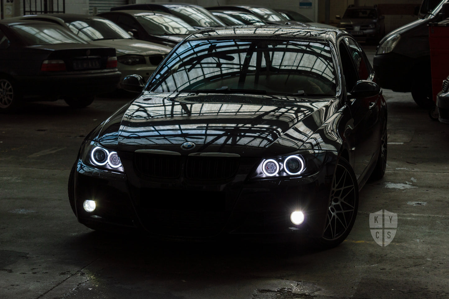 Headlight options on the above vehicle: KYCS (white) angel eyes | Modern blackout | Bi-LED 2.5" projector with LED bulb | Upgraded high beam (high beam LED unit array style) | New headlight plastic lenses/covers | LED indicators