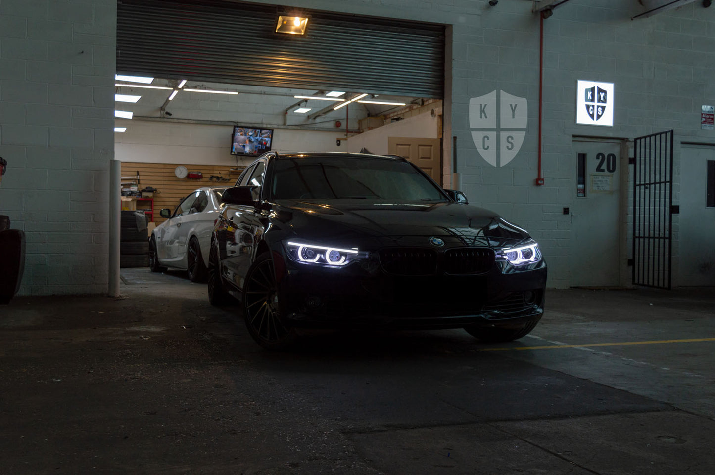 Select the following options to get the same headlights pictured above: BavGruppe Design 3/4 DTM Angel Eyes (White) | Modern Blackout Paintwork | Bi-LED 2.5" Projector With LED Bulb | High Beam LED Unit (Array Style) | LED Eyebrow Strip (Switchback) | New Lenses | LED Indicators