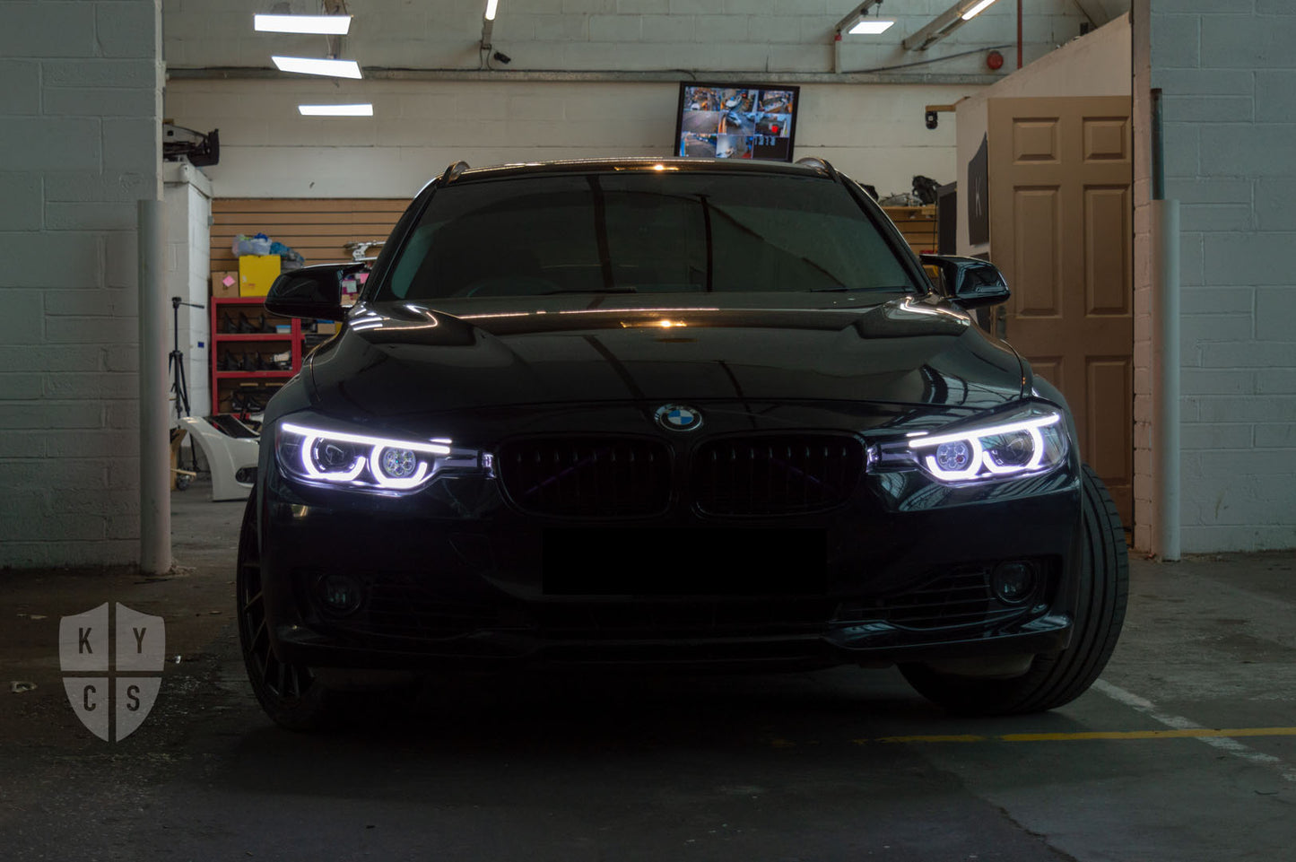 Select the following options to get the same headlights pictured above: BavGruppe Design 3/4 DTM Angel Eyes (White) | Modern Blackout Paintwork | Bi-LED 2.5" Projector With LED Bulb | High Beam LED Unit (Array Style) | LED Eyebrow Strip (Switchback) | New Lenses | LED Indicators