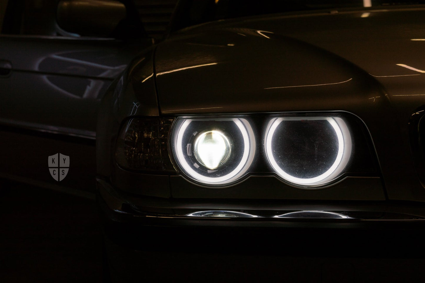 E38 Round Angel Eyes (7 Series Halogen Headlights)