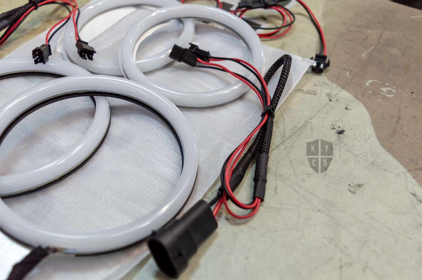 DIY Kit - KYCS Full Circle Round Angel Eyes - For BMW E9x M3 (E90 E92 E93) & 3 Series (E92 E93 Pre LCI)