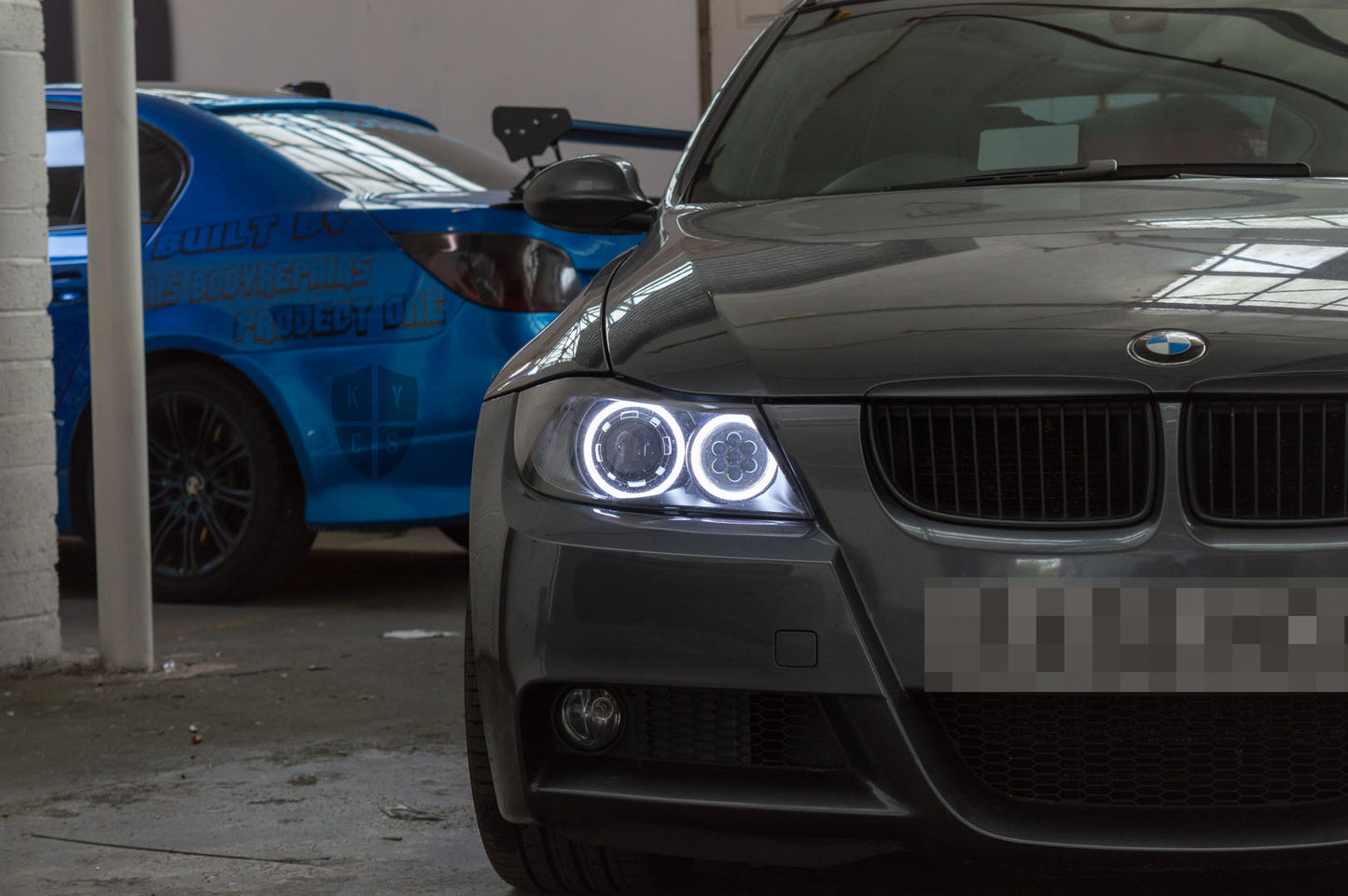 Headlight options on the above vehicle: KYCS (white) angel eyes | Modern blackout | Bi-LED 2.5" projector with LED bulb | Upgraded high beam (high beam LED unit array style) | LED indicators