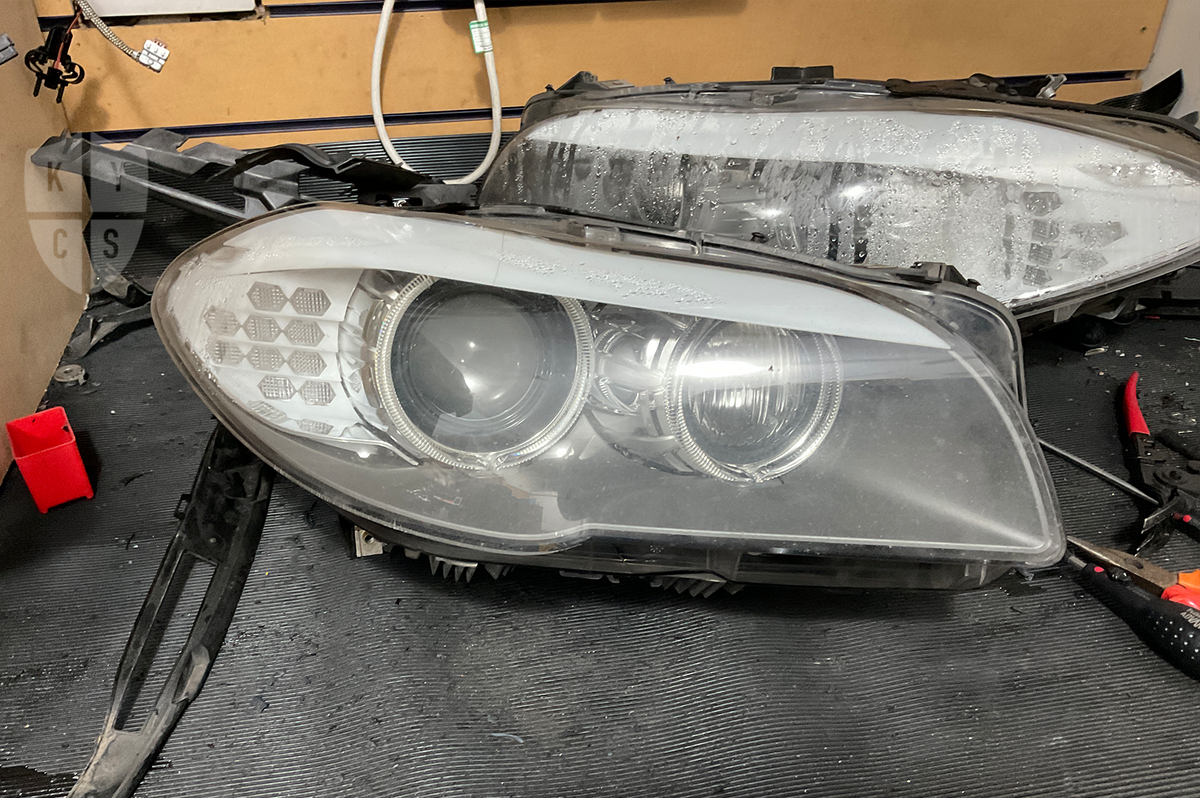 BMW 5 Series F10 F11 F07 Headlight Refurbishment & Repair From Water Damage