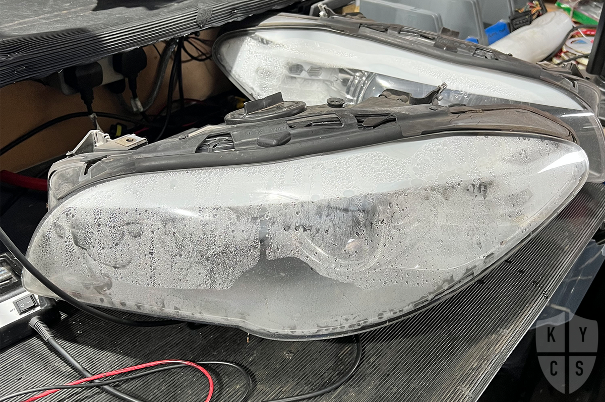BMW 5 Series F10 F11 F07 Headlight Refurbishment & Repair From Water Damage