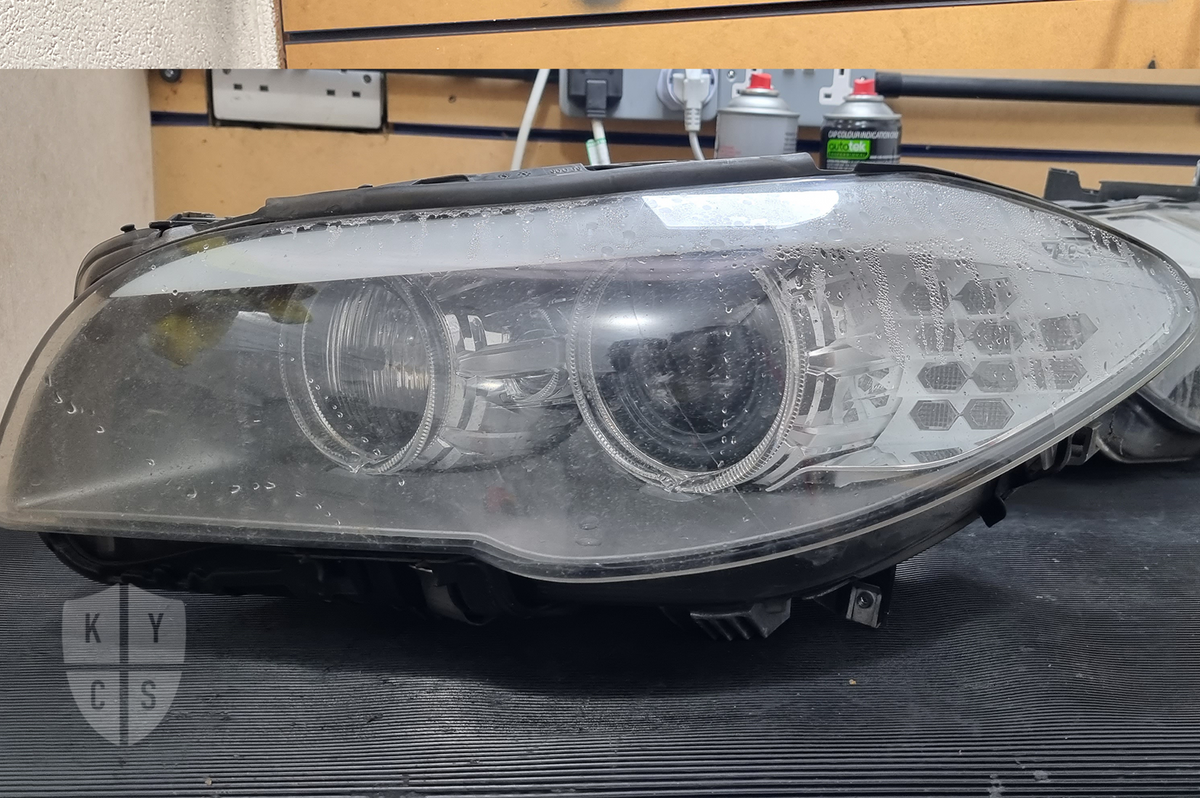 BMW 5 Series F10 F11 F07 Headlight Refurbishment & Repair From Water Damage