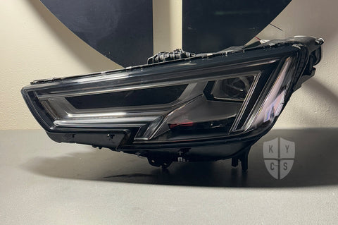 New replacement headlight lens for Audi A4 S4 RS4 B9 facelift (2019 to 2024): headlight lens replacement for cracked, yellowed or damaged lenses, headlight repair
