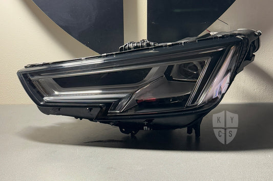 New replacement headlight lens for Audi A4 S4 RS4 B9 facelift (2019 to 2024): headlight lens replacement for cracked, yellowed or damaged lenses, headlight repair