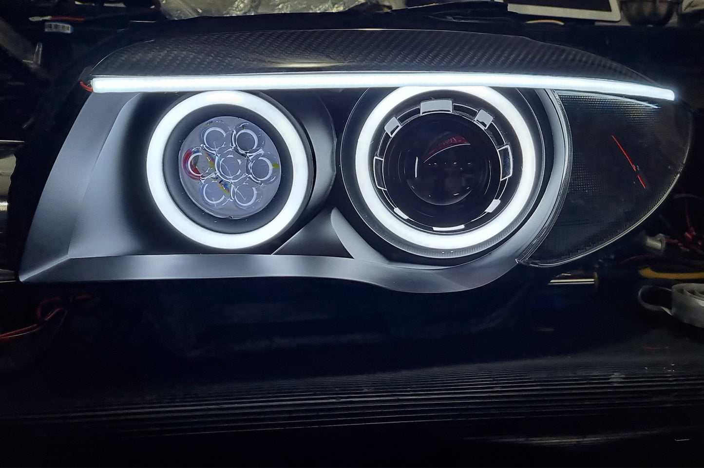 E87 & E81 E82 E88 Pre LCI - Round Angel Eyes (BMW 1 Series & 1M Halogen Headlights)