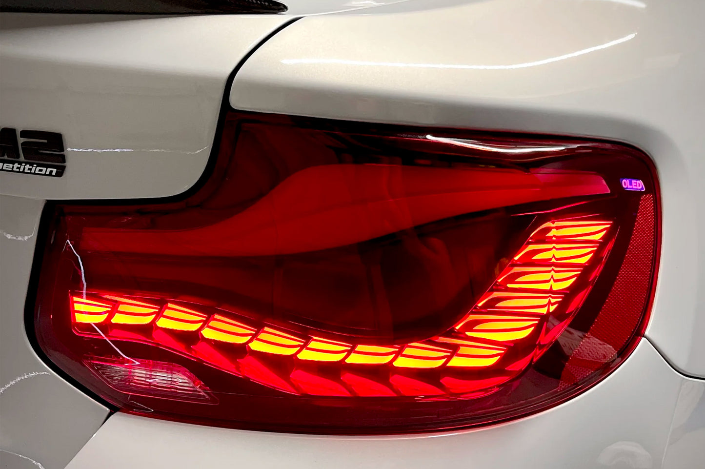 BayOptiks - BMW F22 F87 2 Series & M2 Tail Lights - Sequential OLED GTS Style (Red)