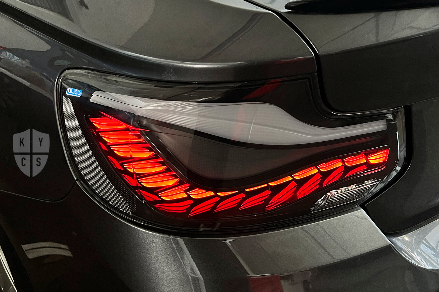 BayOptiks - BMW F22 F23 F87 2 Series & M2 Tail Lights - Sequential OLED GTS Style (Smoked)