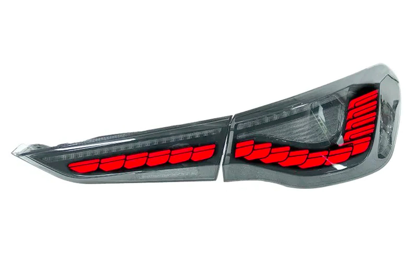 BayOptiks - BMW G22 4 Series & M4 Tail Lights - Sequential OLED GTS Style (Smoked)