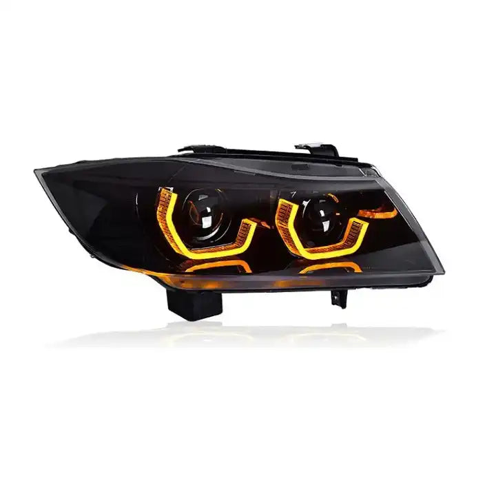 BMW 3 Series (E90 E91) - Complete Replacement Angel Eye Headlights (F30 Style)