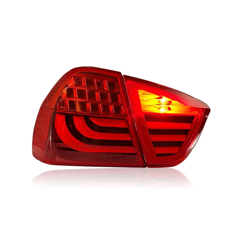 BayOptiks - BMW Pre LCI E90 3 Series & M3 Tail Lights - LCI Style & Start Up Sequence (Red)