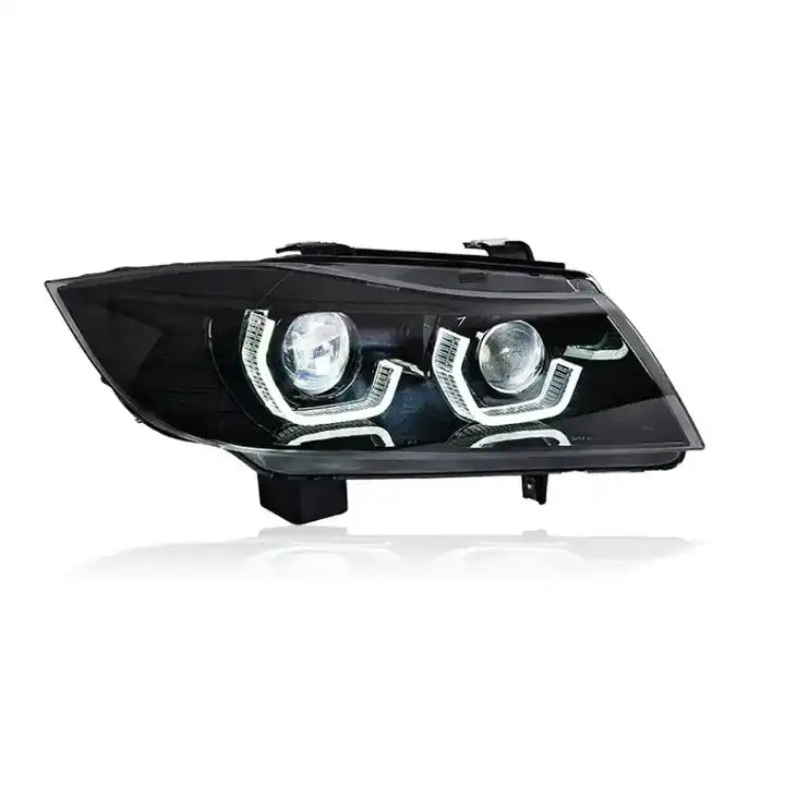 BMW 3 Series (E90 E91) - Complete Replacement Angel Eye Headlights (F30 Style)