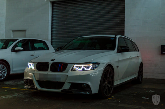BMW 3 Series (E90 E91 Xenon) headlight with a new replacement lens, by KYCS