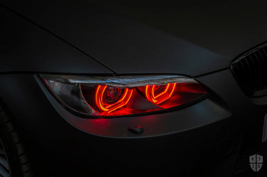 BMW 3 Series & M3 (E92 E93 Pre LCI) headlight with a new replacement lens, by KYCS