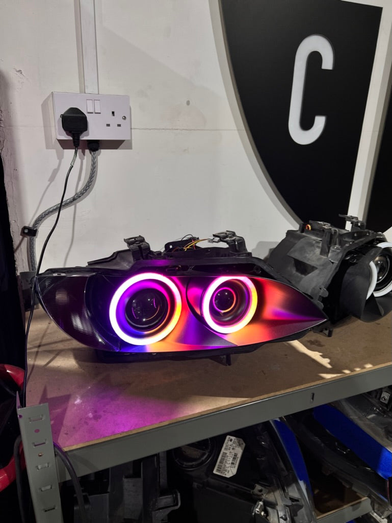 Prebuilt - E9x M3, E92/E93 Pre LCI (KYCS Full Circle Colour Chasing Angel Eyes)
