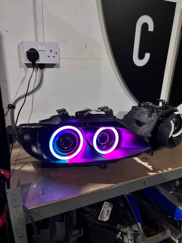 Prebuilt - E9x M3, E92/E93 Pre LCI (KYCS Full Circle Colour Chasing Angel Eyes)