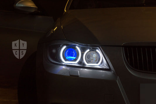 Headlight options on the above vehicle: KYCS (switchback) angel eyes | Classic blackout | Upgraded high beam (high beam LED unit array style) | Blue demon eye | New headlight plastic lenses/covers | LED indicators