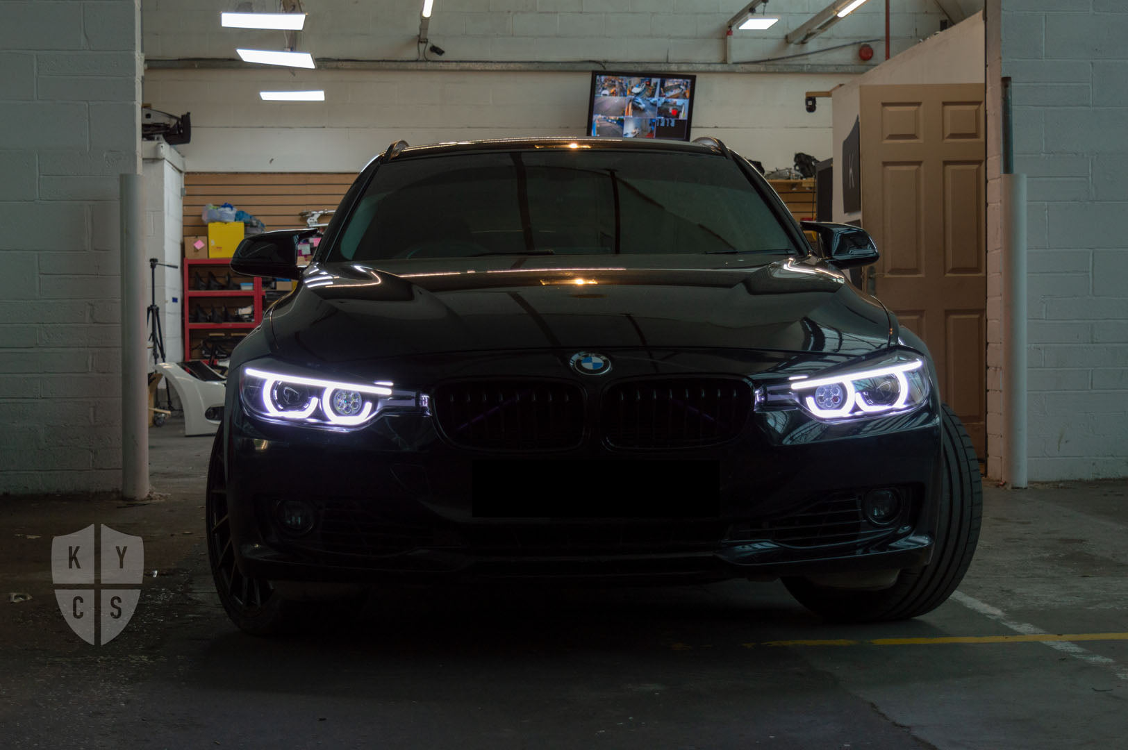 Select the following options to get the same headlights pictured above: BavGruppe Design 3/4 DTM Angel Eyes (White) | Modern Blackout Paintwork | Bi-LED 2.5" Projector With LED Bulb | High Beam LED Unit (Array Style) | LED Eyebrow Strip (Switchback) | New Lenses | LED Indicators