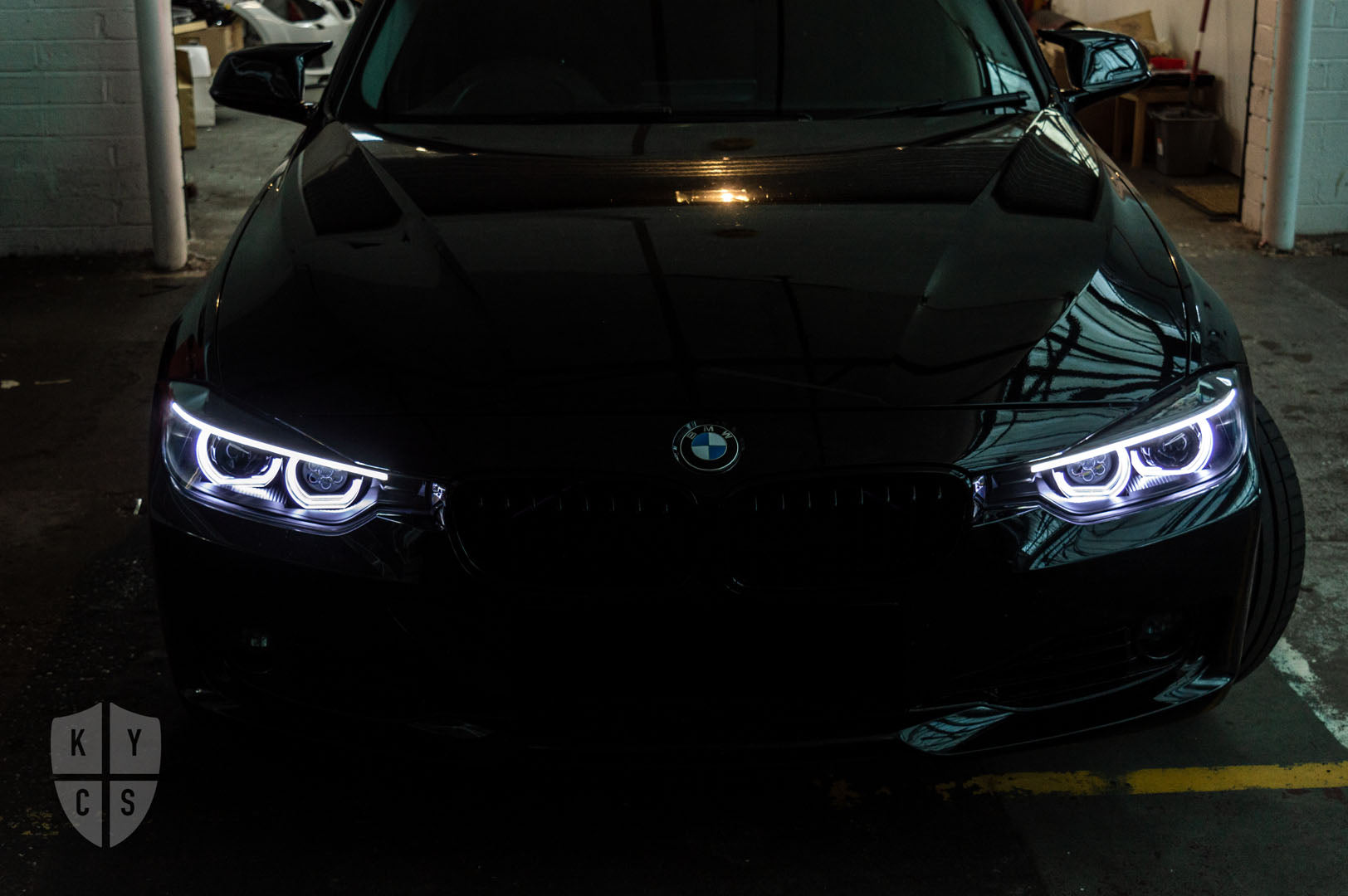 Select the following options to get the same headlights pictured above: BavGruppe Design 3/4 DTM Angel Eyes (White) | Modern Blackout Paintwork | Bi-LED 2.5" Projector With LED Bulb | High Beam LED Unit (Array Style) | LED Eyebrow Strip (Switchback) | New Lenses | LED Indicators