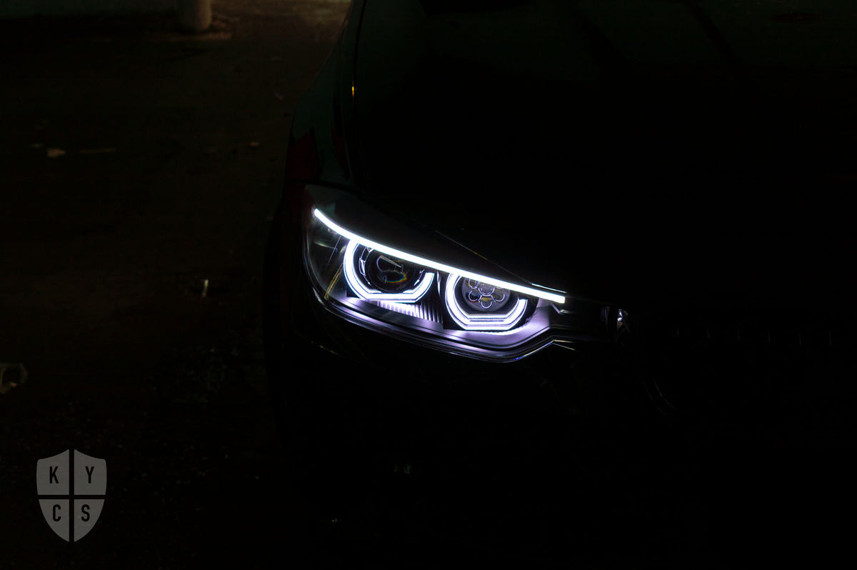 DTM Style Square Crystal LED Angel Eyes Halo For BMW F30 F31 DTM Style Square Crystal LED Angel Eyes Halo For BMW F30 F31