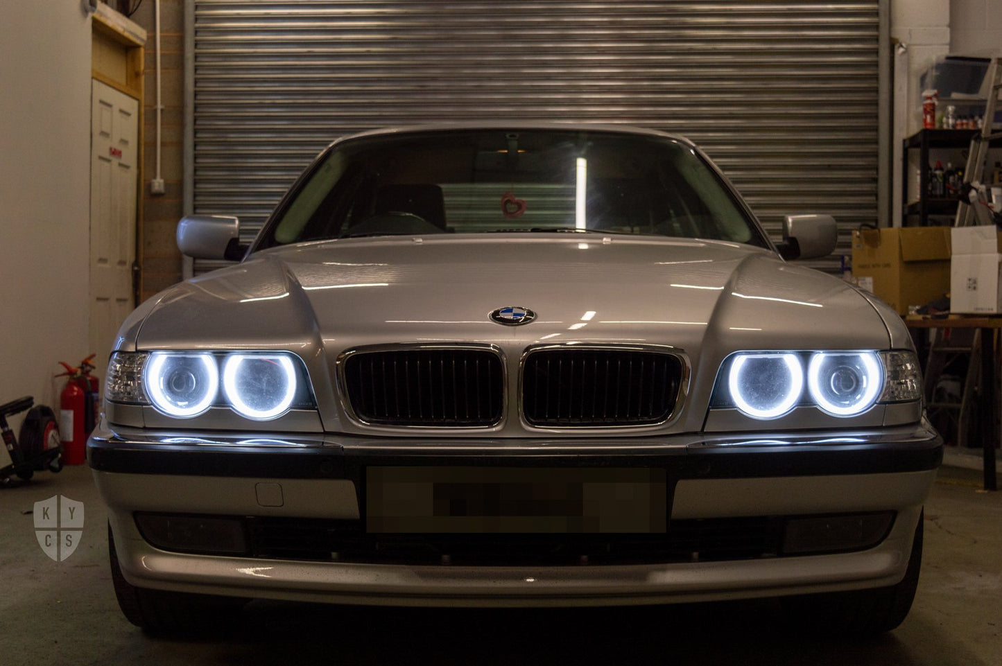 E38 Round Angel Eyes (7 Series Halogen Headlights)