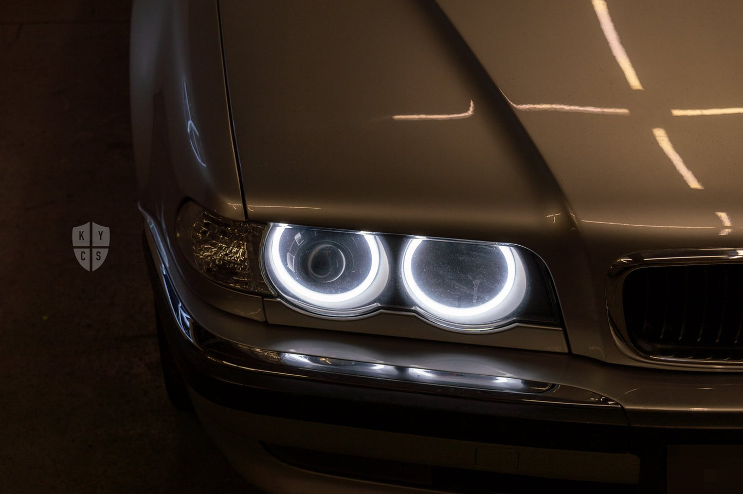 E38 Round Angel Eyes (7 Series Halogen Headlights)