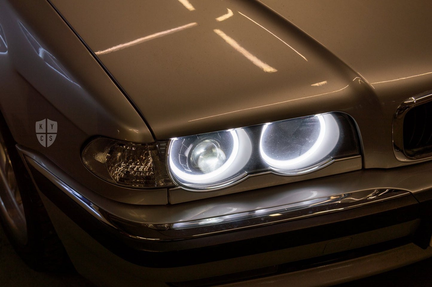 E38 Round Angel Eyes (7 Series Halogen Headlights)