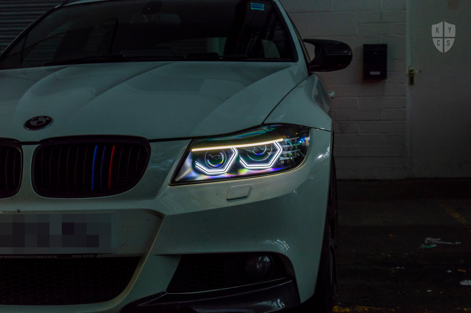 Angel eyes pack with LEDs for BMW 3 Series (E90 - E91) Phase 2 (LCI) -  Without original xenon