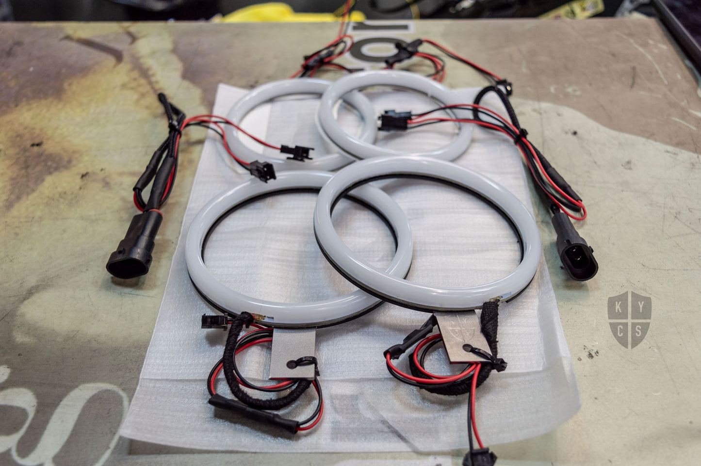 DIY Kit - KYCS Full Circle Round Angel Eyes - For BMW E9x M3 (E90 E92 E93) & 3 Series (E92 E93 Pre LCI)