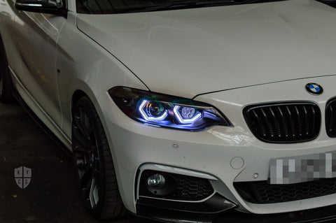 New replacement headlight lens for BMW 2 Series & M2 F22 F23 F87 (2014 to 2021): headlight lens replacement for cracked, yellowed or damaged lenses, headlight repair