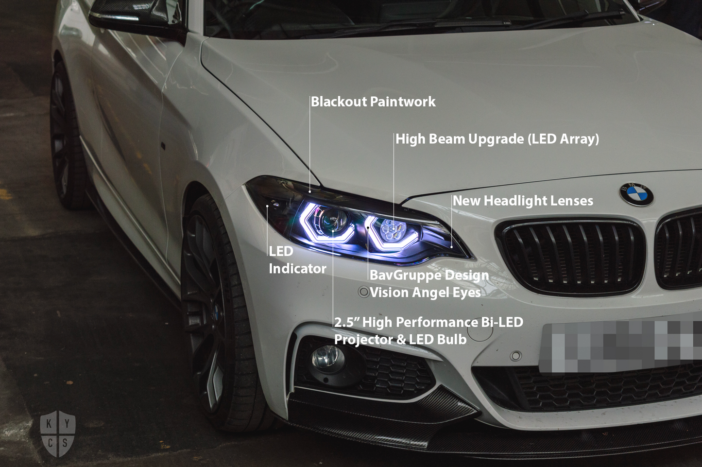 F22 F23 F87 - Vision Angel Eyes (BMW 2 Series & M2 Halogen Headlights)