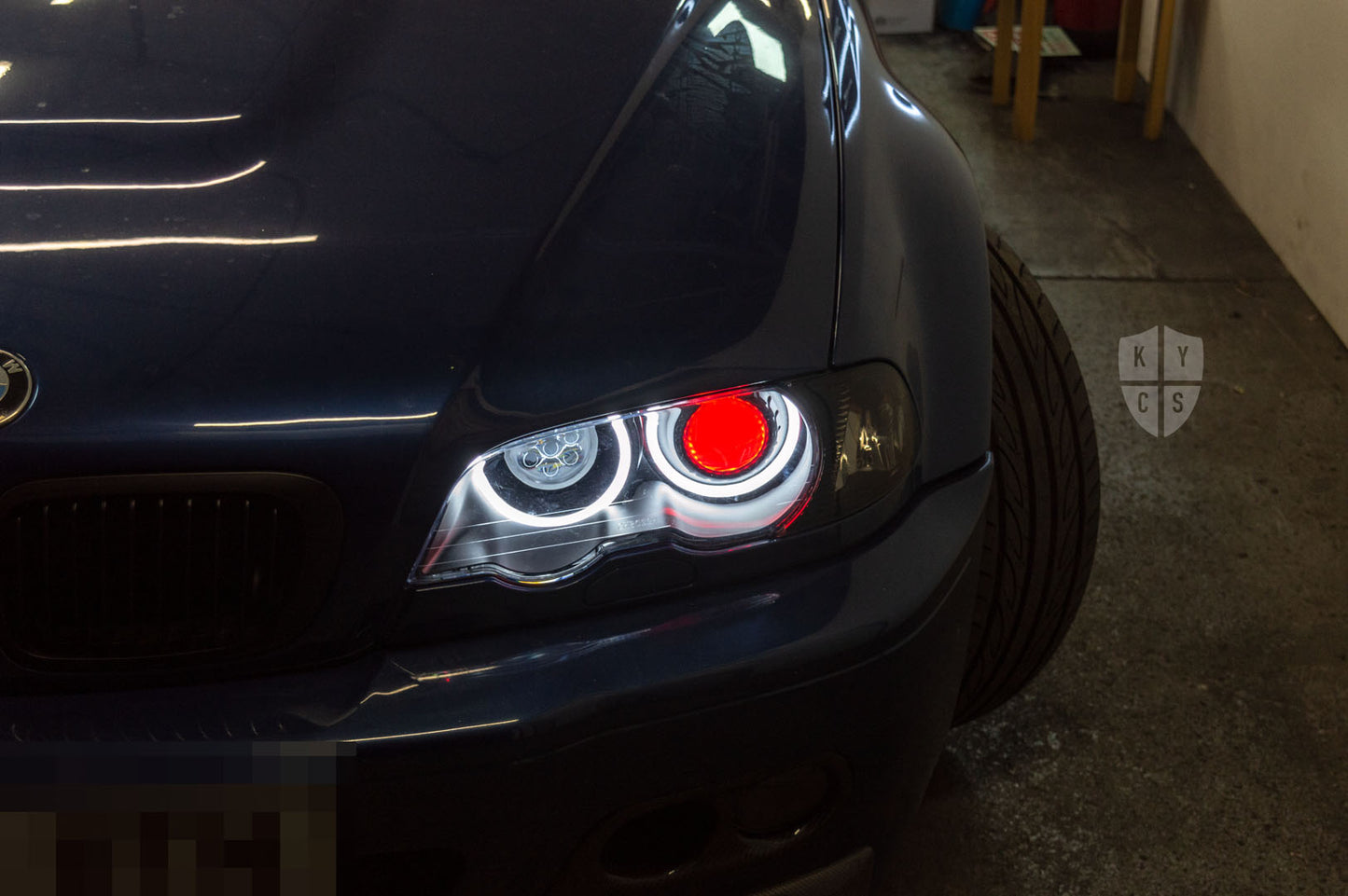 Headlight options on the above vehicle: KYCS (white) angel eyes | Classic blackout | Upgraded high beam (high beam LED unit array style) | Red demon eye | New headlight plastic lenses/covers
