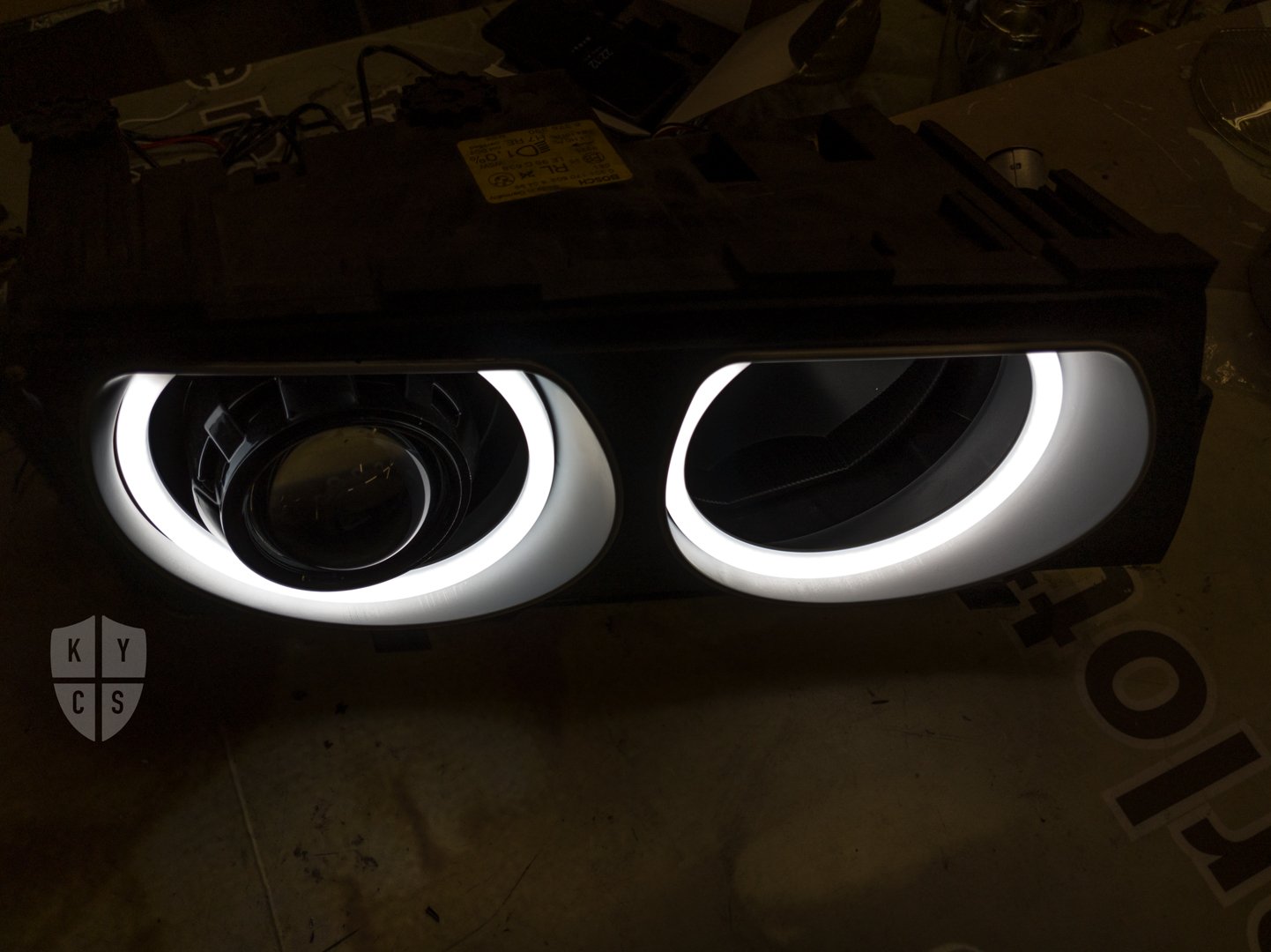 E38 Round Angel Eyes (7 Series Halogen Headlights)